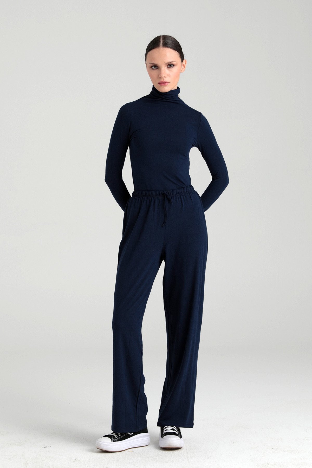 Ultra Soft Bağcıklı Pantolon Lacivert