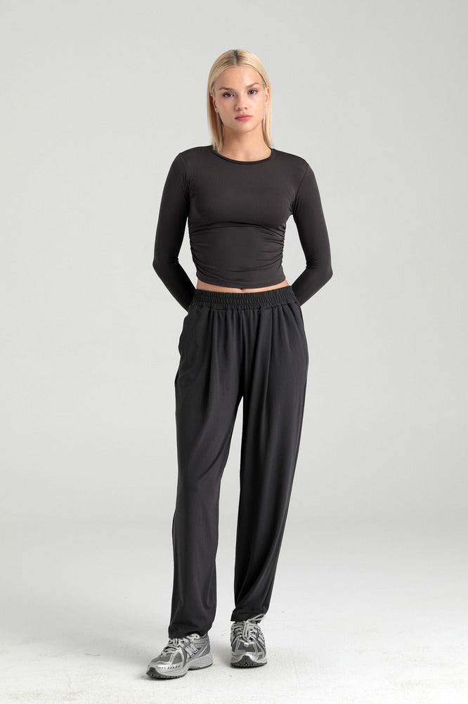 Soft Touch Şalvar Pantolon Füme