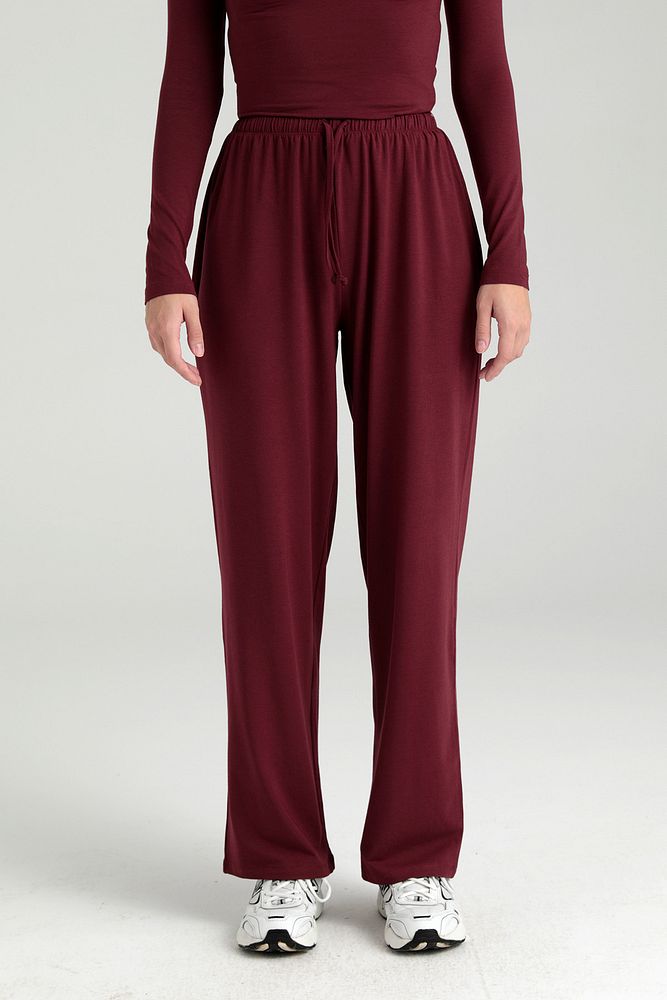 Ultra Soft Bağcıklı Pantolon Bordo