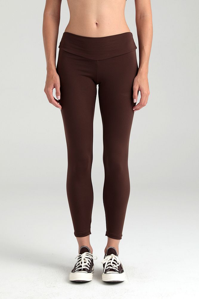 Comfort Yüksek Bel Tayt Kahverengi