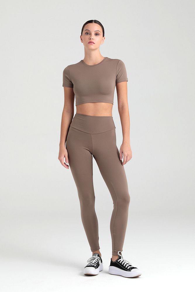 Comfort Yüksek Bel Tayt Vizon