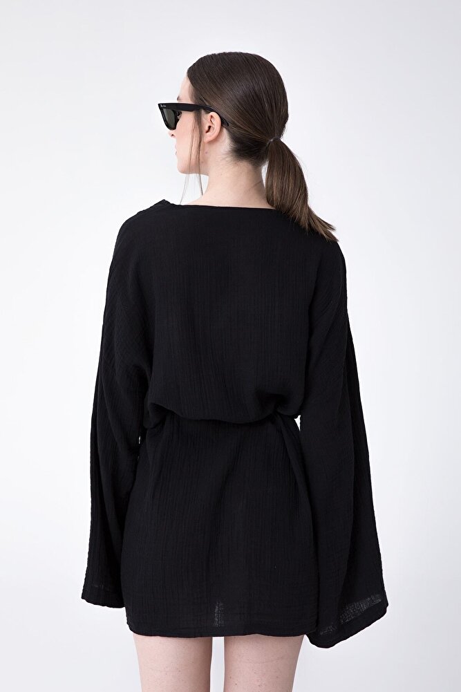 Müslin Kimono Siyah