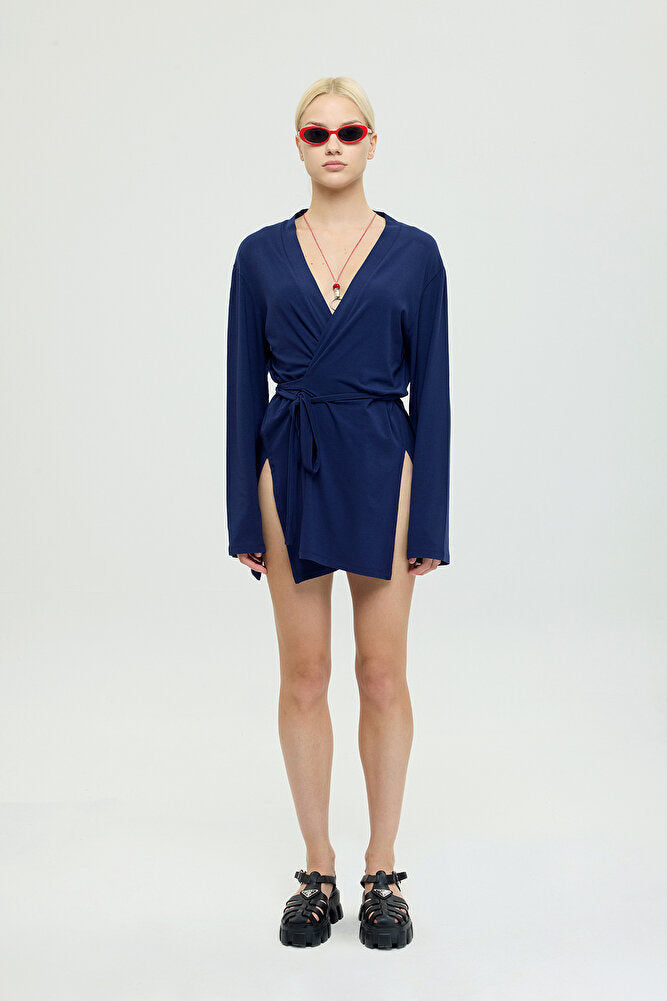 Ultra Soft Zoe Kimono Lacivert