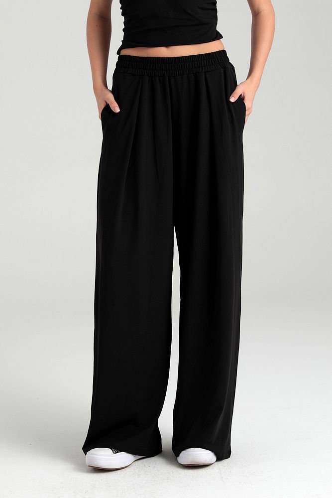 Soft Touch Piliseli Pantolon Siyah