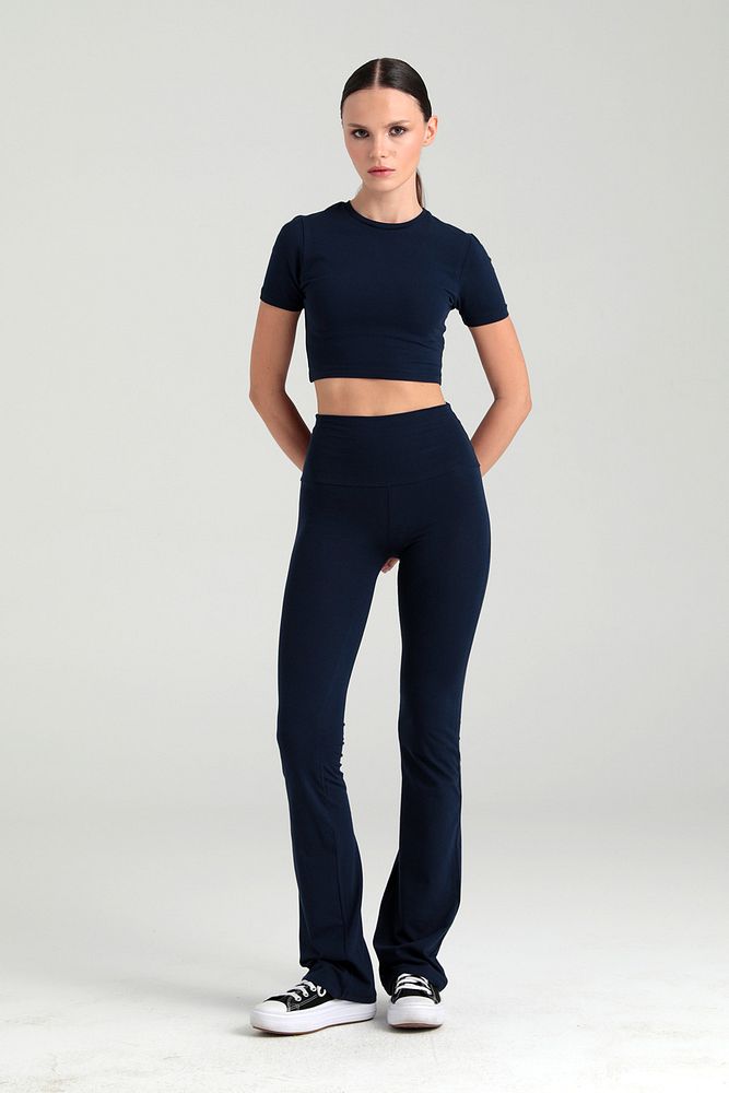 Ultra Soft İspanyol Paça Pantolon Lacivert