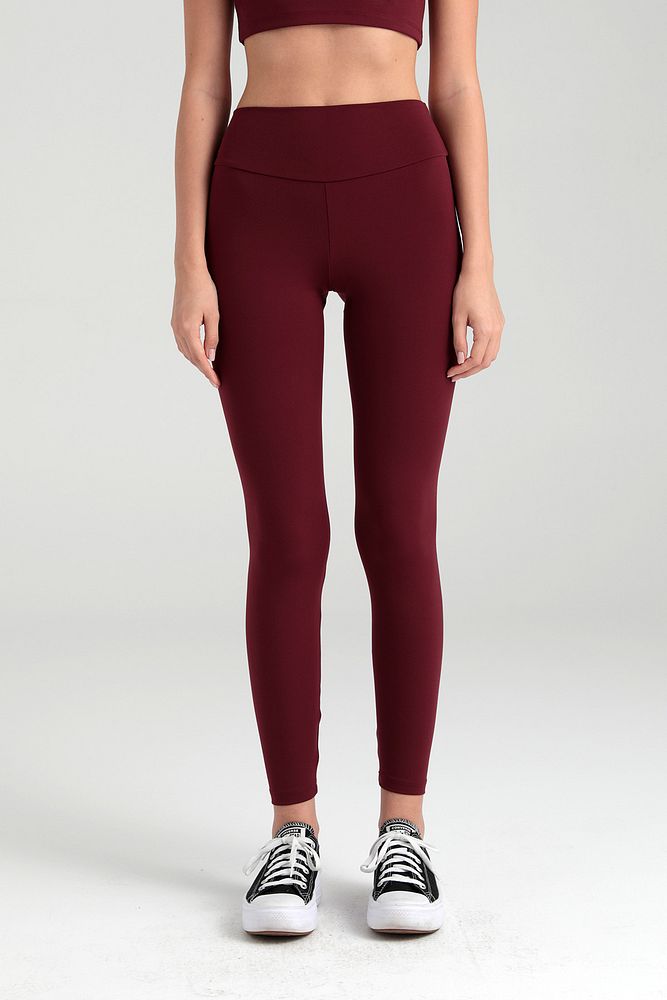 Comfort Yüksek Bel Tayt Bordo