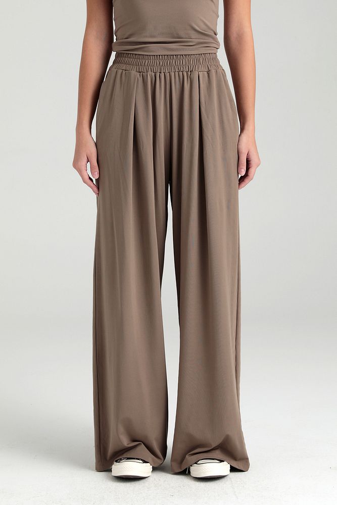 Soft Touch Piliseli Pantolon Vizon