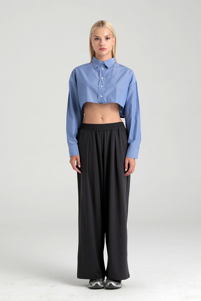 Soft Touch Piliseli Pantolon Füme