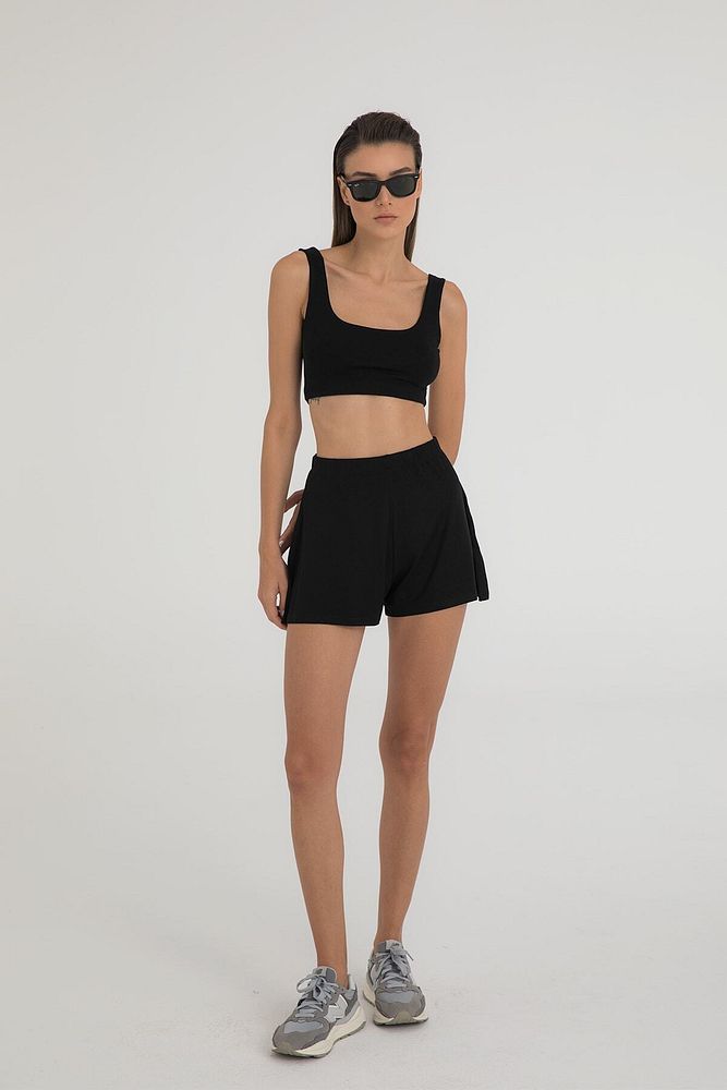 Ultra Soft Lastikli Şort Siyah