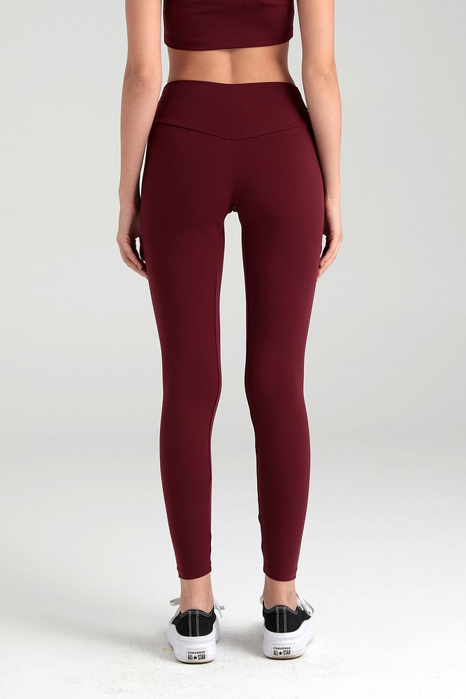 Comfort Yüksek Bel Tayt Bordo
