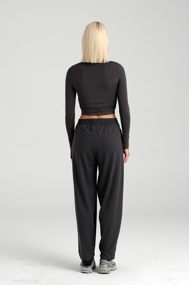 Soft Touch Şalvar Pantolon Füme