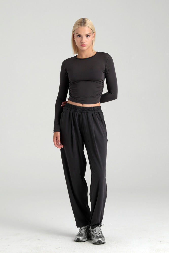 Soft Touch Şalvar Pantolon Füme