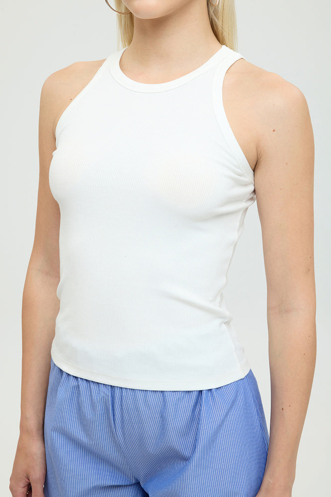 Soft Rib Tank Top Ekru