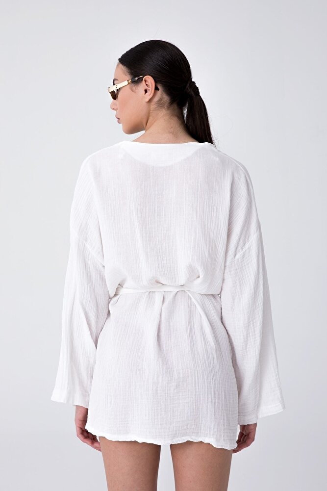 Müslin Kimono Beyaz