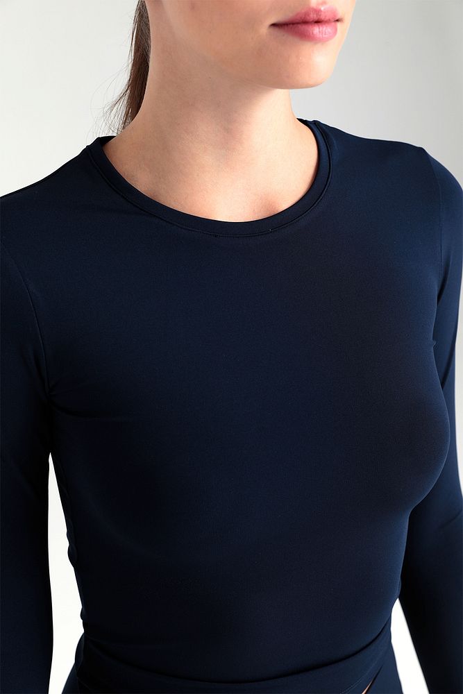 Soft Touch Yuvarlak Yaka Bluz Lacivert