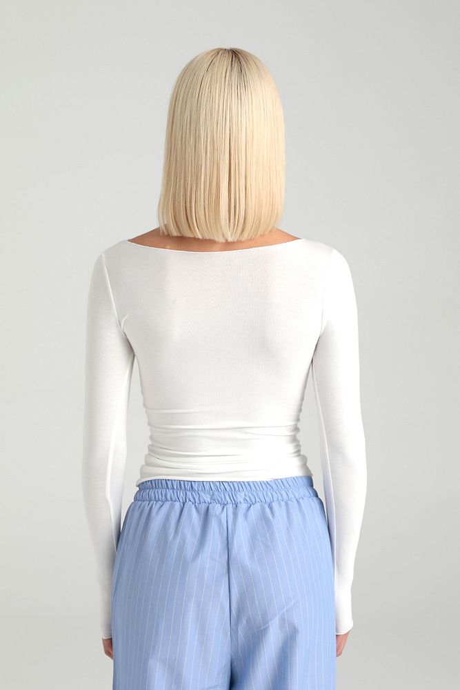 Ultra Soft Kayık Yaka Bluz Ekru