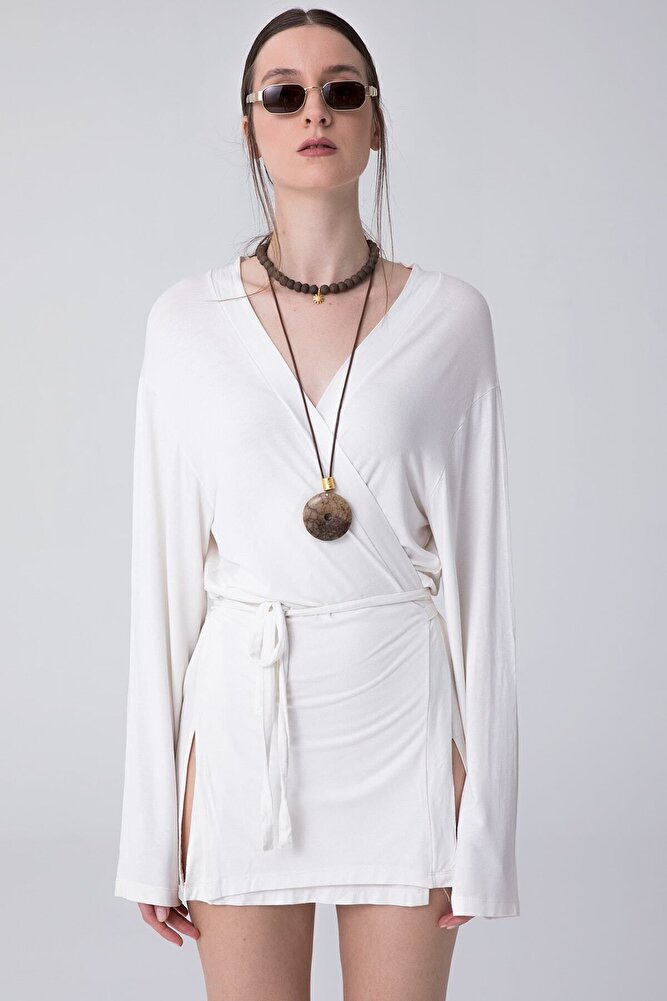 Ultra Soft Zoe Kimono Beyaz