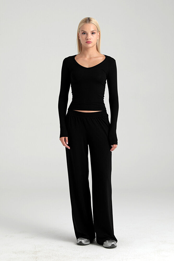 Ultra Soft Bol Pantolon Siyah