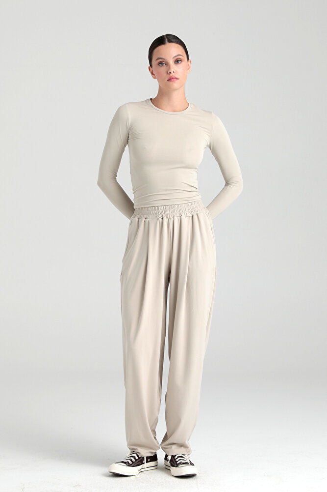 Soft Touch Şalvar Pantolon Bej