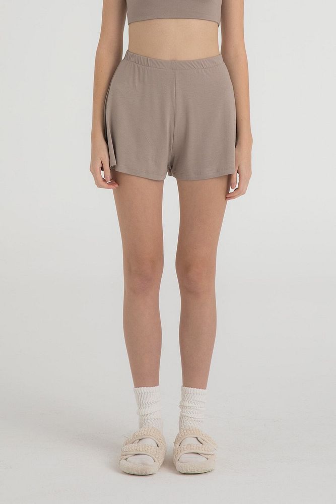 Ultra Soft Lastikli Şort Vizon