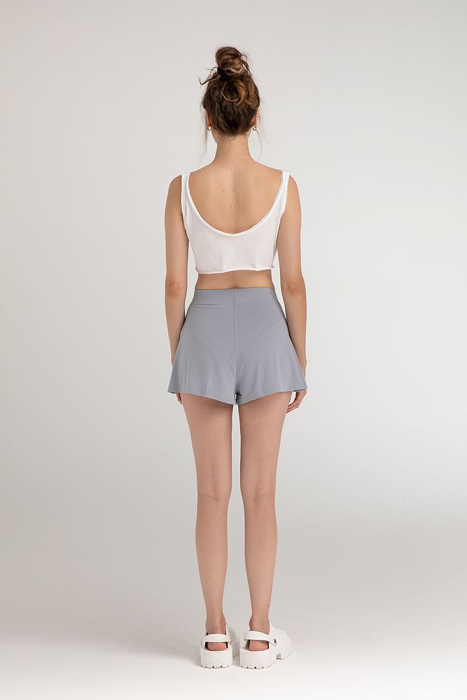 Ultra Soft Lastikli Şort Gri