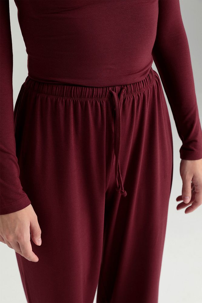 Ultra Soft Bağcıklı Pantolon Bordo