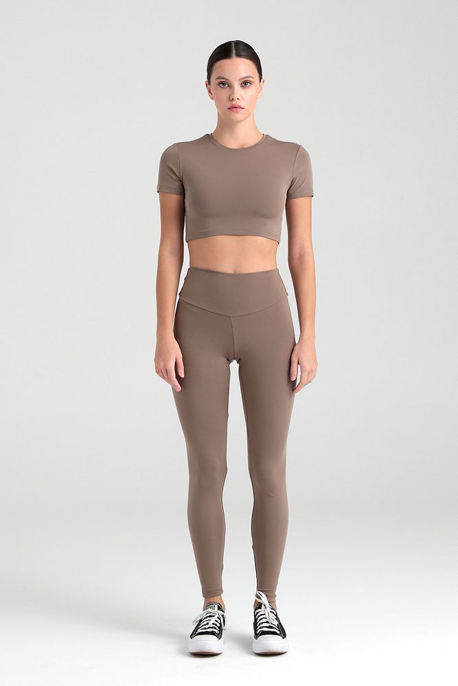 Comfort Yüksek Bel Tayt Vizon