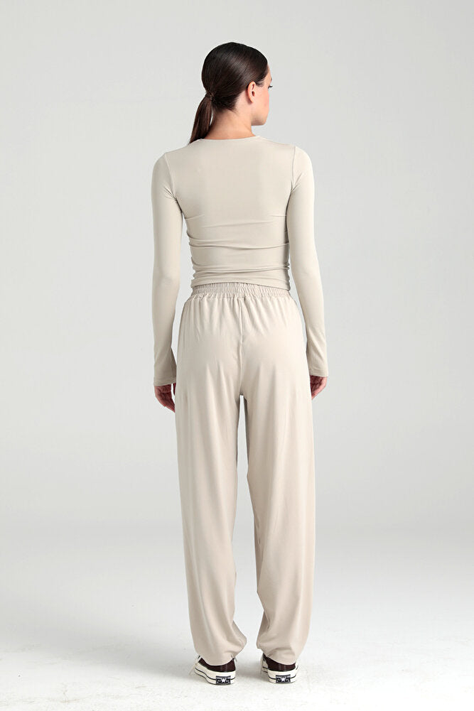 Soft Touch Şalvar Pantolon Bej
