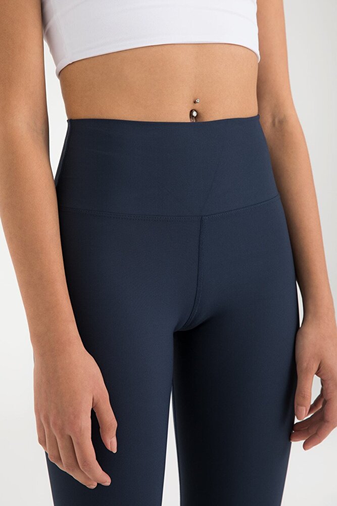 Yüksek Bel Toparlayıcı Spor Tayt Lacivert