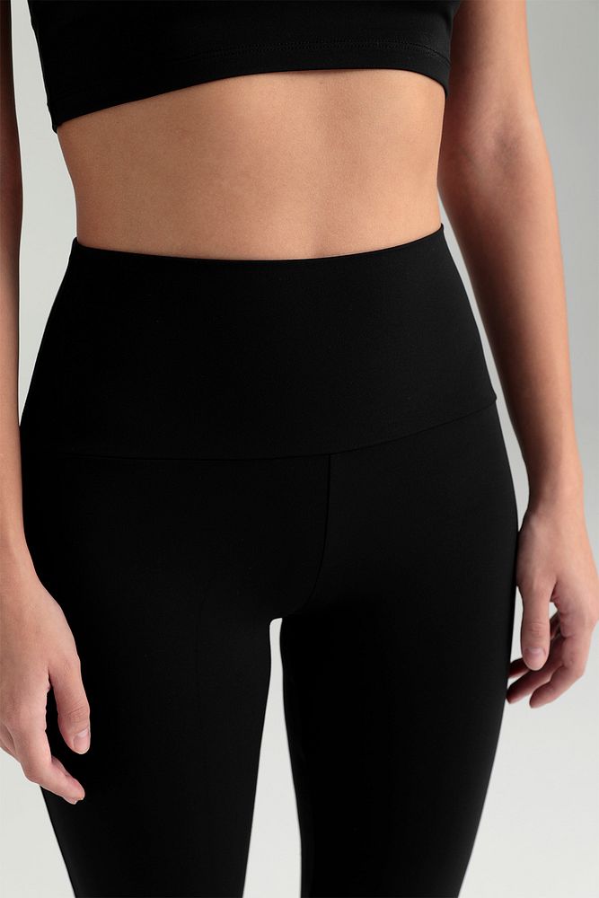 Comfort Yüksek Bel Ispanyol Paça Tayt Siyah