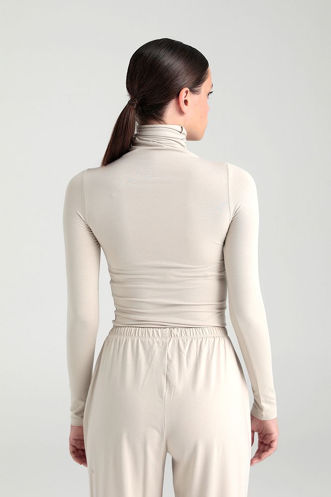 Ultra Soft Balıkçı Yaka Bluz Bej