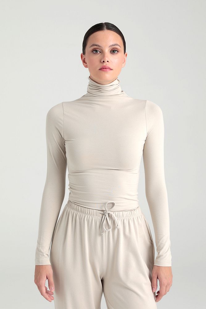 Ultra Soft Balıkçı Yaka Bluz Bej