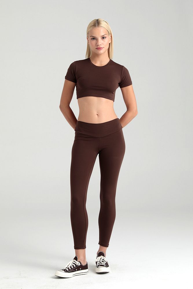 Comfort Yüksek Bel Tayt Kahverengi
