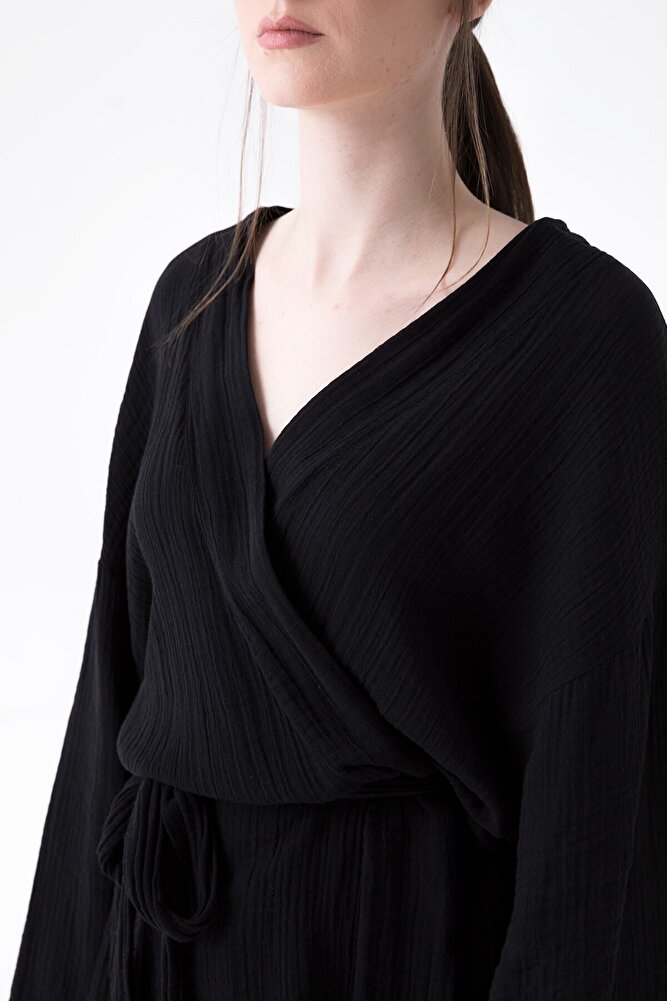 Müslin Kimono Siyah