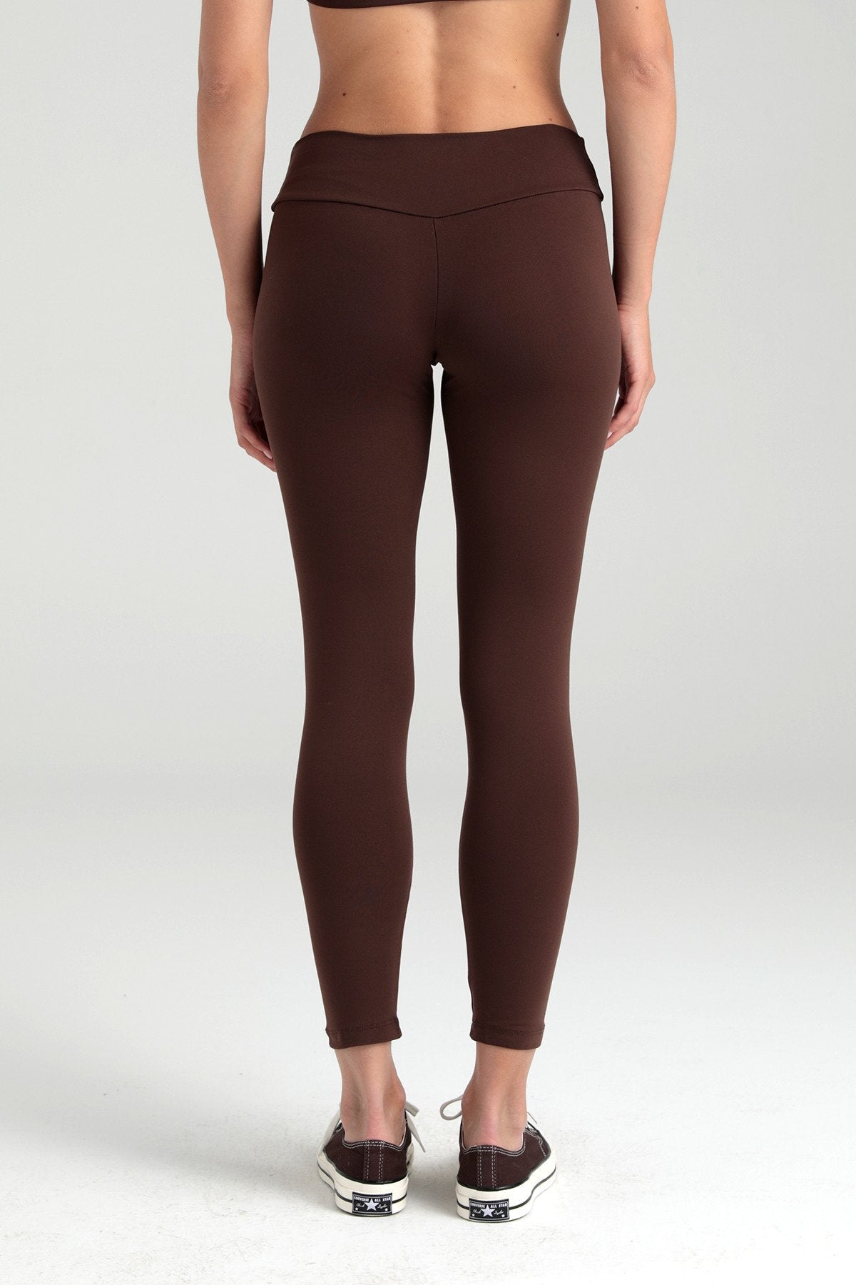 Comfort Yüksek Bel Tayt Kahverengi