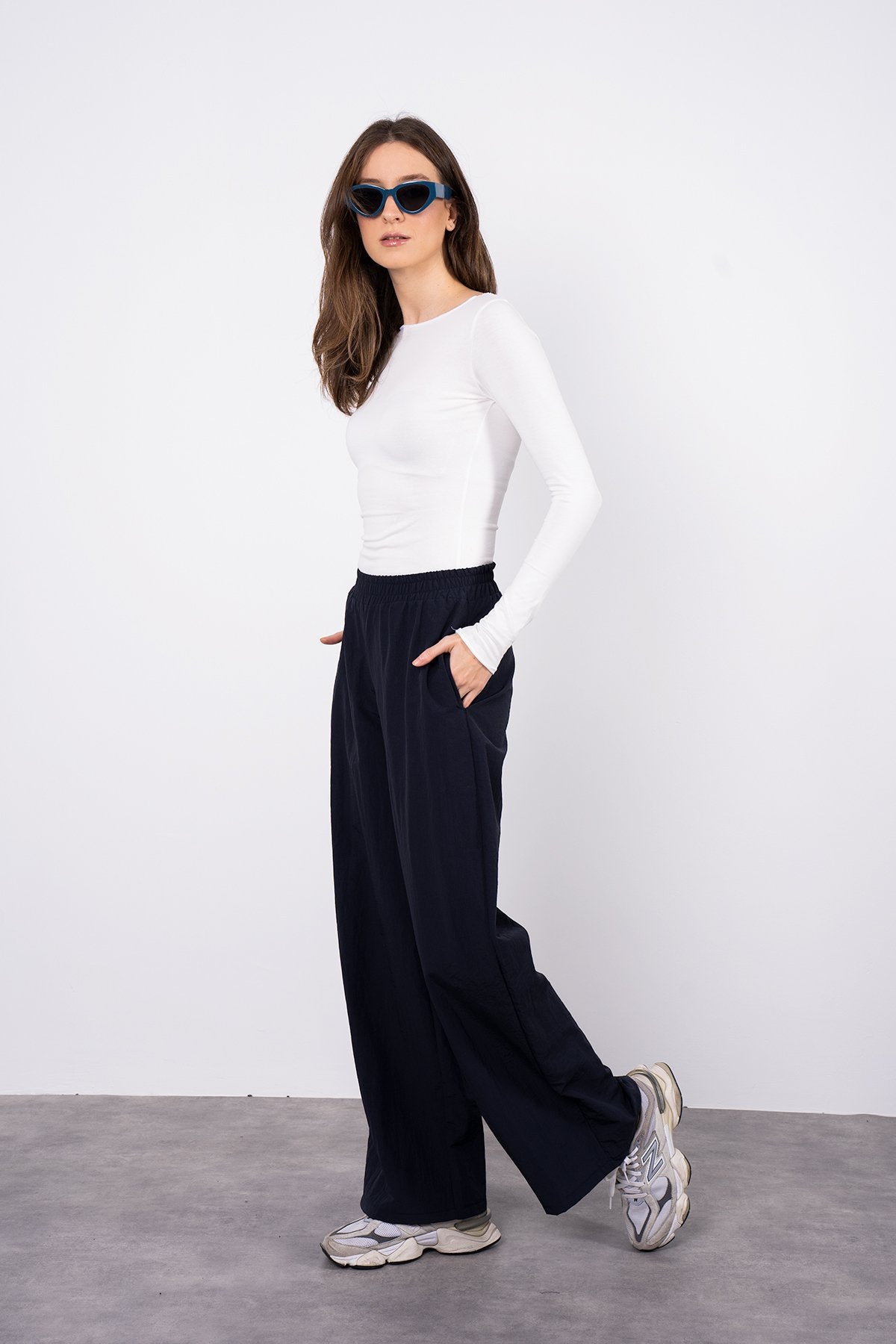 Cotton Kayık Yaka Bluz Ekru