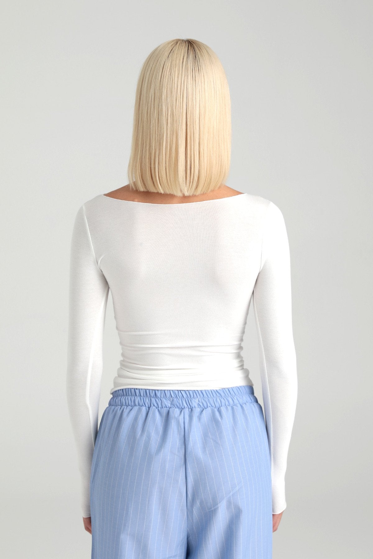 Ultra Soft Kayık Yaka Bluz Ekru