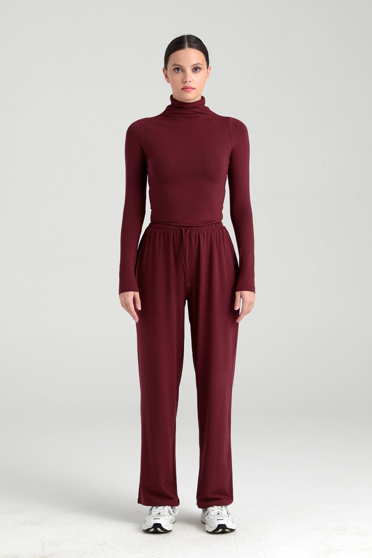 Ultra Soft Bağcıklı Pantolon Bordo