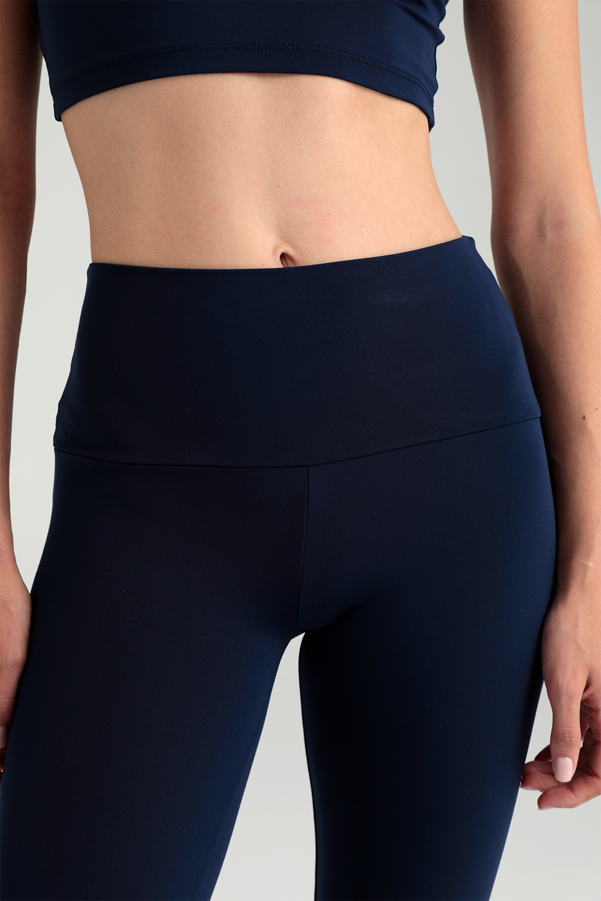 Comfort Yüksek Bel Ispanyol Paça Tayt Lacivert