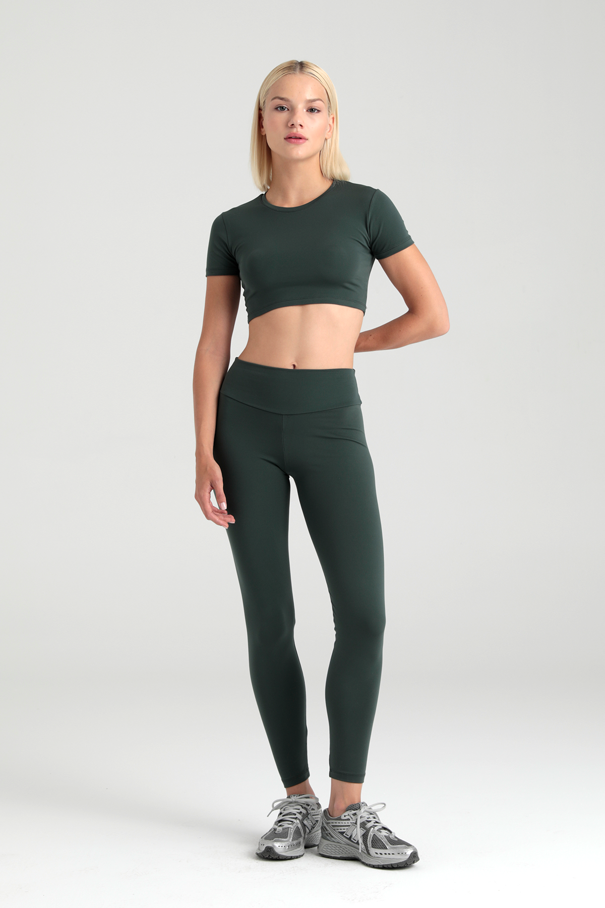 Comfort Yüksek Bel Tayt Yosun Yeşili