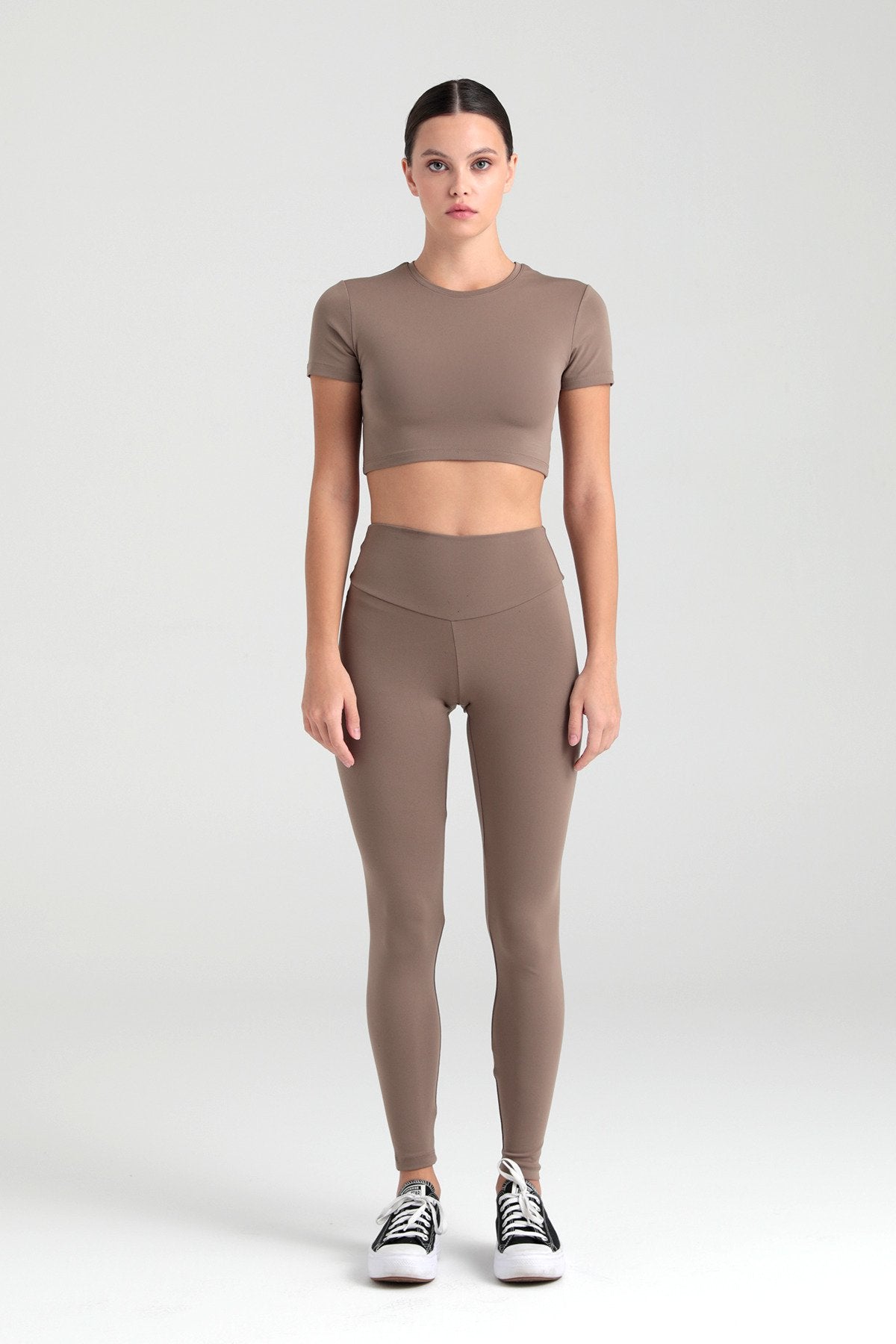 Comfort Yüksek Bel Tayt Vizon