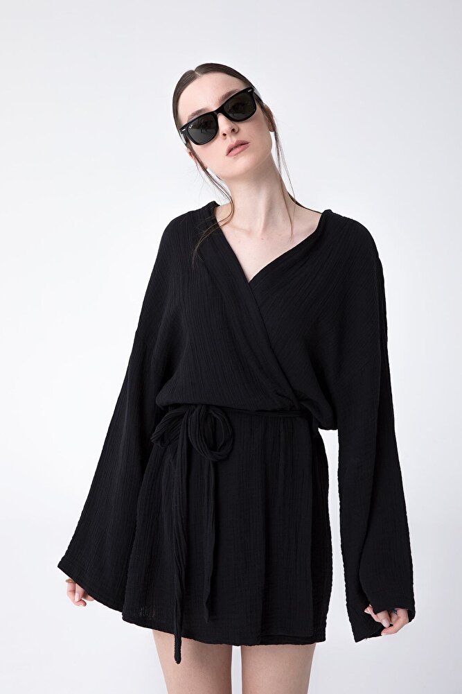 Müslin Kimono Siyah