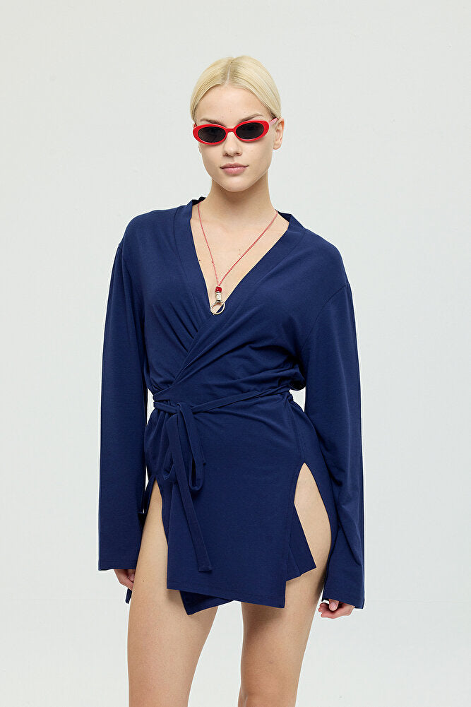 Ultra Soft Zoe Kimono Lacivert