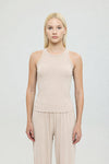 Soft Rib Tank Top Bej