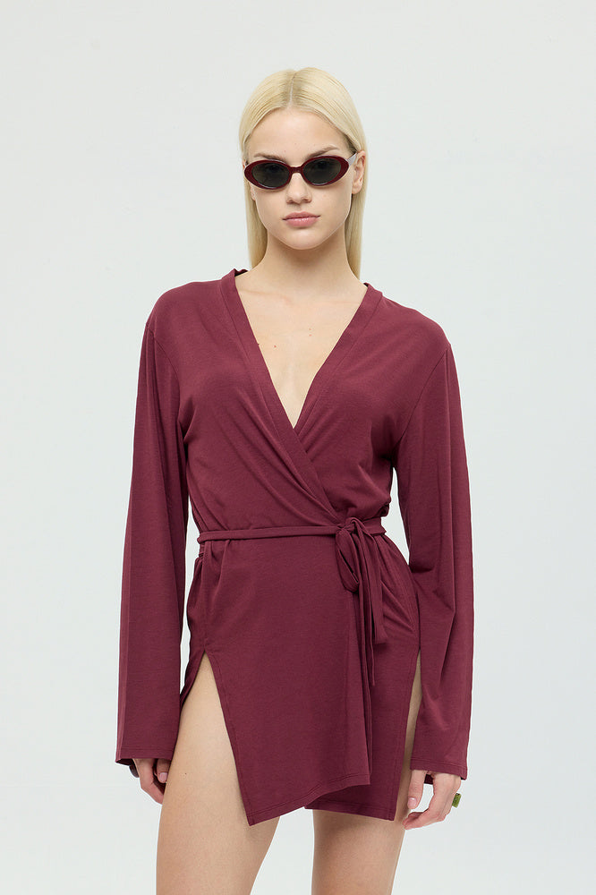 Ultra Soft Zoe Kimono Bordo