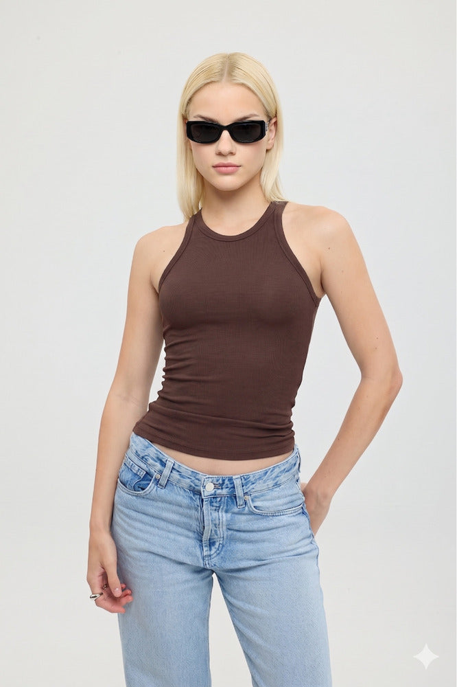 Ultra Soft Tank Top Kahverengi