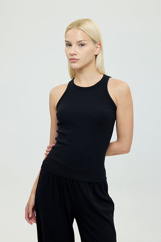 Soft Rib Tank Top Siyah