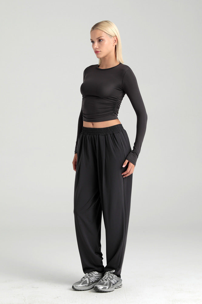 Soft Touch Şalvar Pantolon Füme