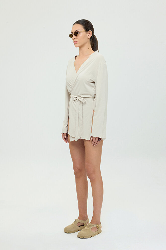 Ultra Soft Zoe Kimono Bej