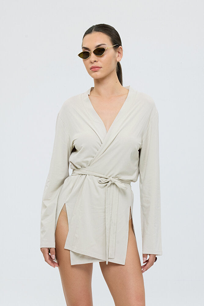 Ultra Soft Zoe Kimono Bej